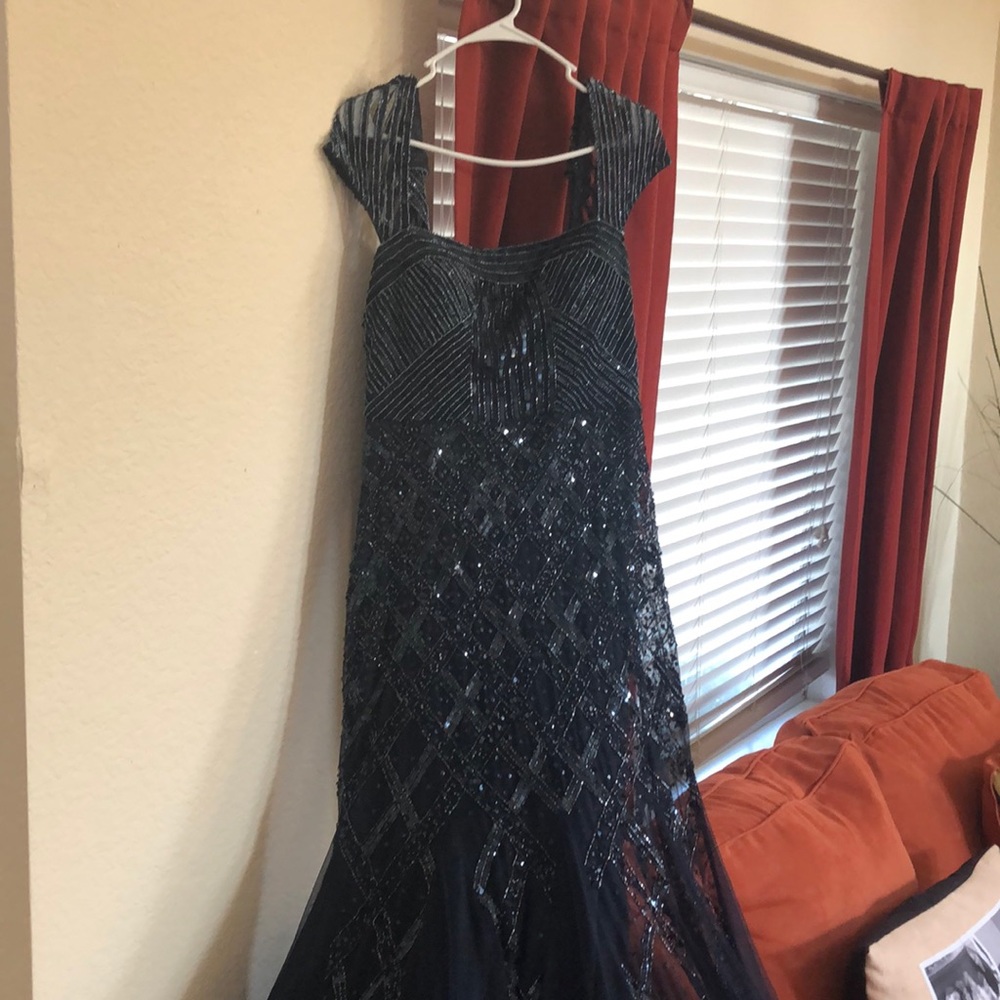 Adrianna Papell beaded dress gown